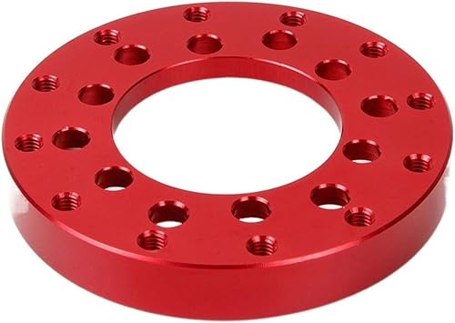Aluminum Alloy Steering Wheel Adapter Plate for Logitech G25, G27 G920 Base 70mm Mount Lightweight Design Black Red Gamer(Black)