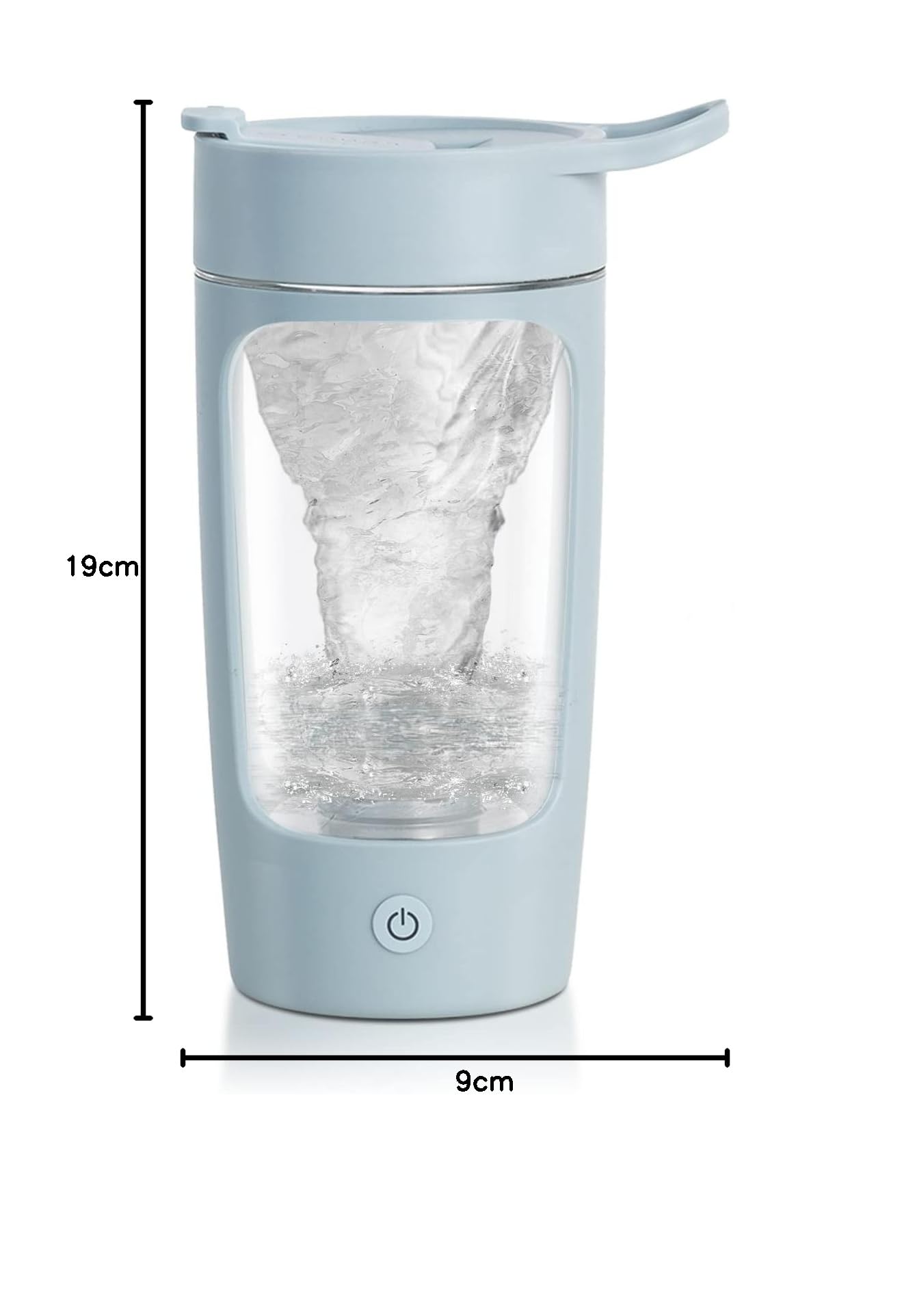Shaker électrique à protéines - 650 ml - Rechargeable par USB - En Tritan - Sans BPA - Bleu