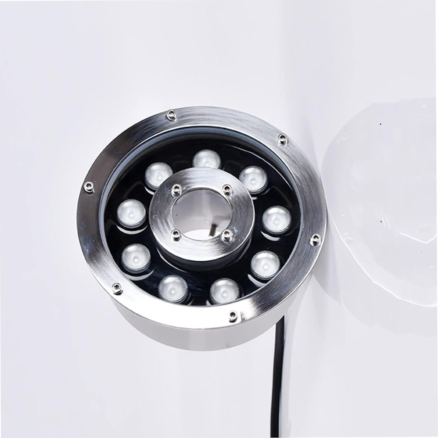 RGB Ring Fountain Light, LED Color Changing Waterproof Underwater Light, Low Voltage IP68 Submersible Landscape Spotlight for Swimming Pool, Pond(AC12V,18W)