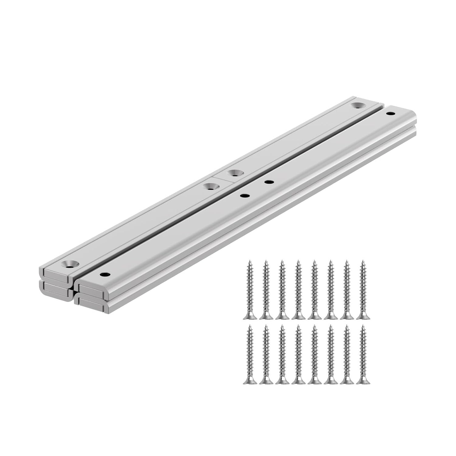 Strong Magnetic Knife Strips - 8.00" Length - 4 Pack, Rectangular Countersunk Hole Channel Magnets W/Matching Screws, Bar Rare Earth Magnet with Holes for Mounting, Magnetic Tools Holder