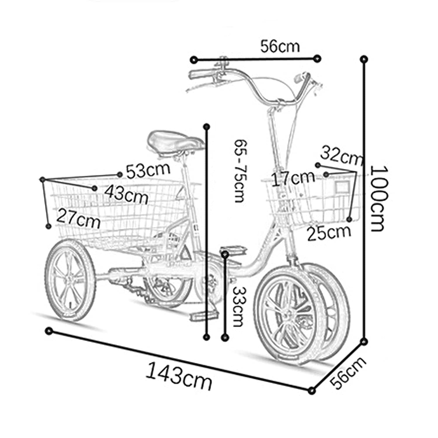 Amazon.co.jp: 4 Wheel Bicycle Adult Elderly Women Men