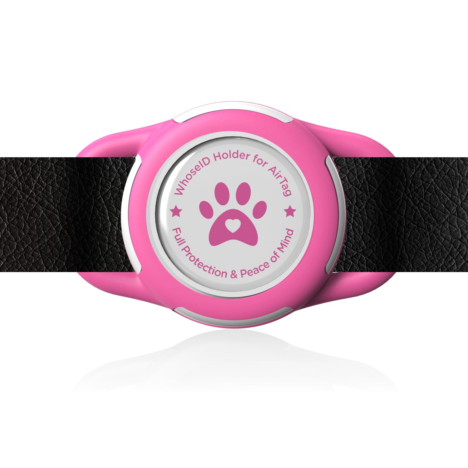 Airtag Dog Collar Holder, Durable & Lightweight Airtag Case, Slide-on Waterproof Protective Air Tag Holder for Dog Collar - for Dogs and Cats (Rose,