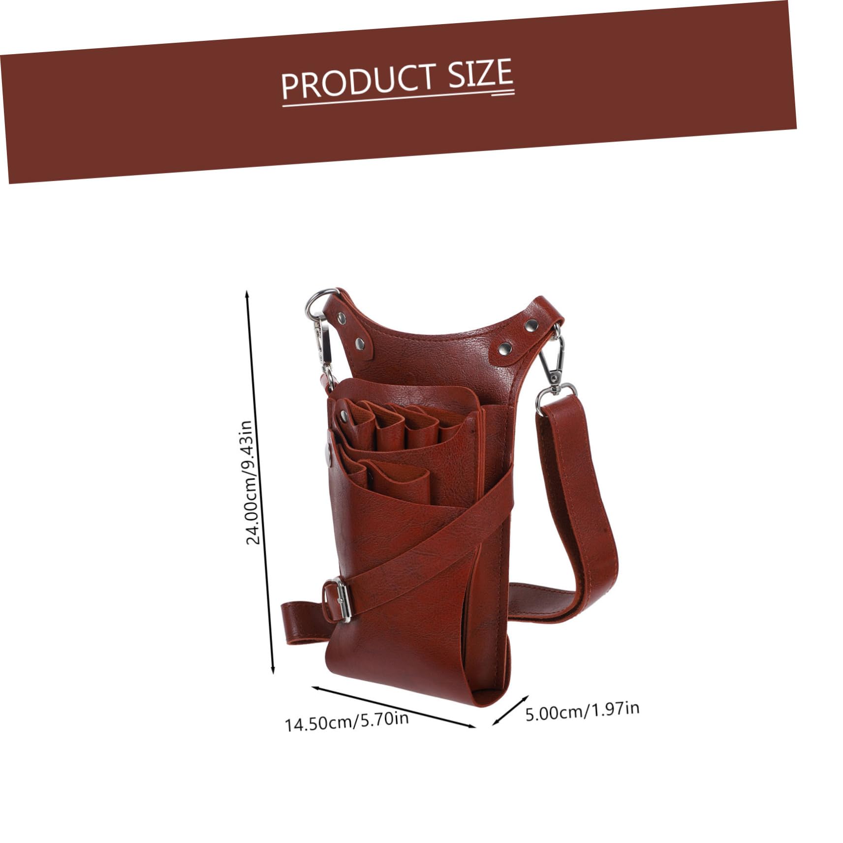 FRCOLOR Barber Kit Carrying Bag Hairdressing Pouch Barber Tool Box Detachable Storage Belt Haircut Scissor Kit Stylish Barber Travel Bag