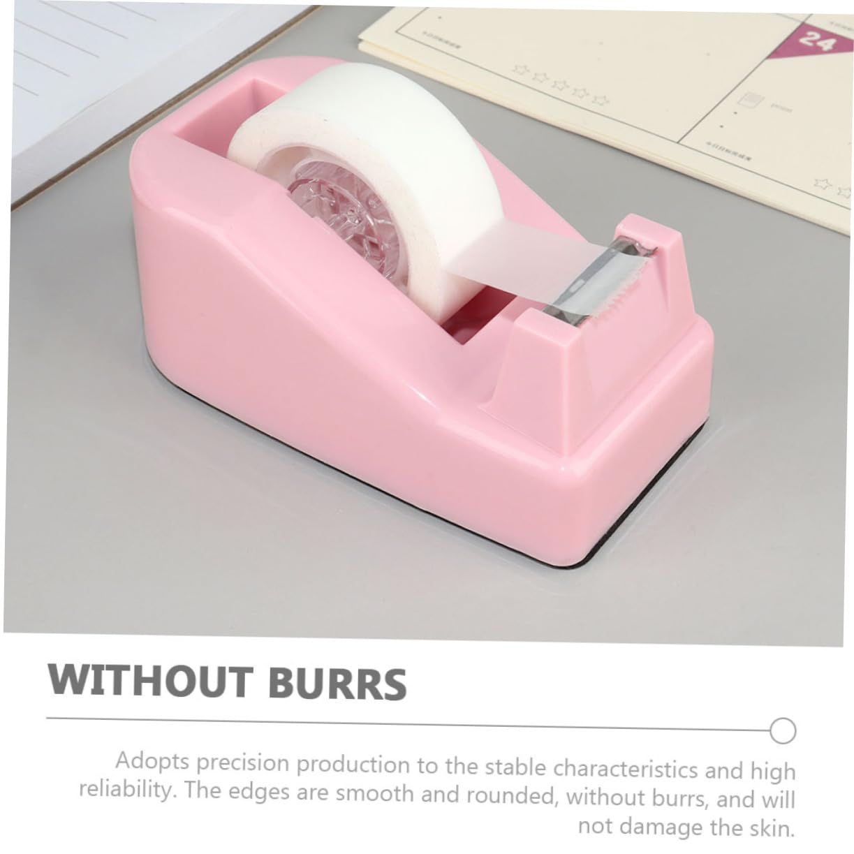 Dispenser per Nastro Adesivo da Ufficio da Tavolo 3 Pezzi | Plastica, Bordo senza Sbavature, per Casa e Scuola, Stile Moderno ed Elegante