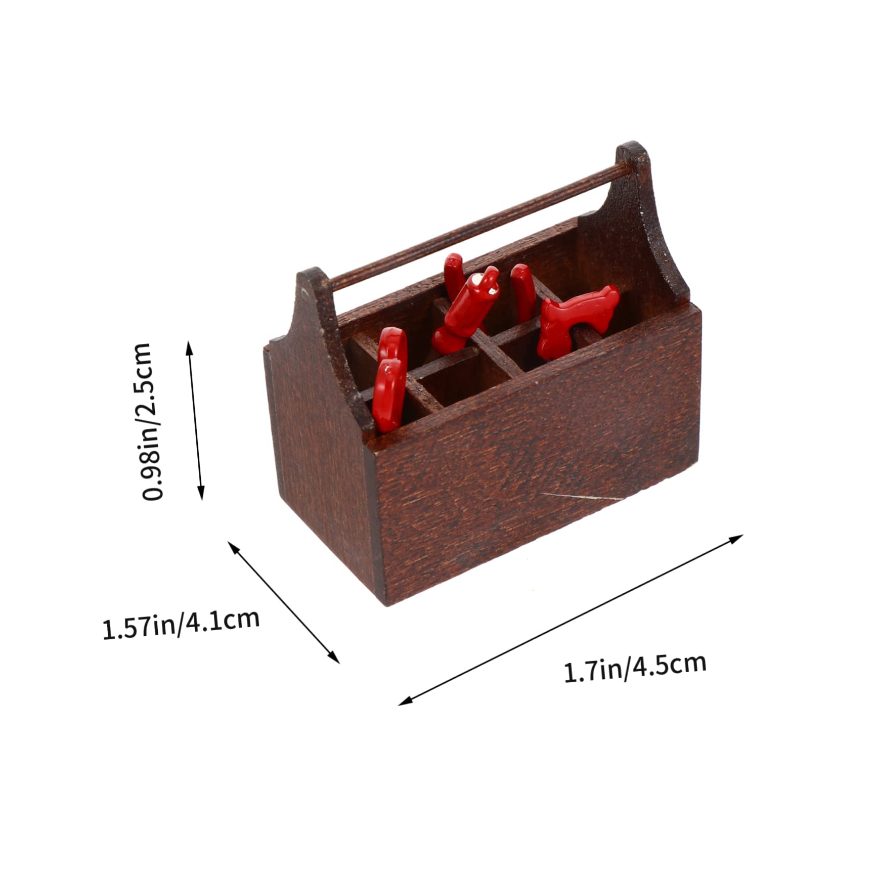 ERINGOGO Mini Tool Kit 1 Set Miniature House Tools Wood Alloy Handmade Craftsmanship Perfect for Mini Home Decor