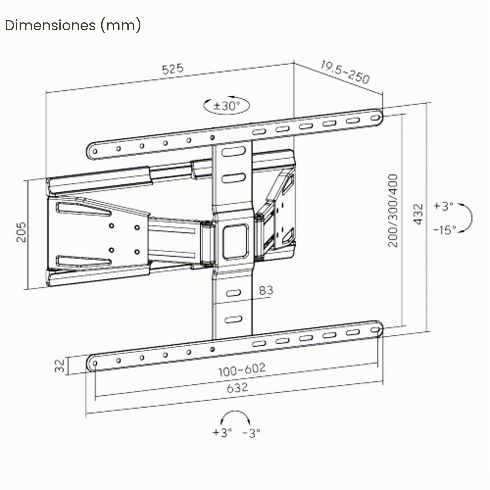 VALUE Soporte de Pared para TV, Ultrafino, 43-90 Pulgadas, hasta 50 kg