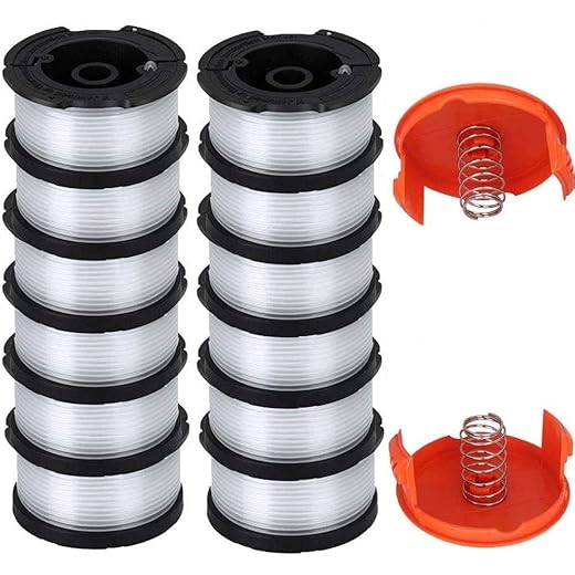 AF100 Replacement Spool for Black and Decker AF-100-3ZP AF-100-BKP,30-Foot,0.065-Inch,(AF-1003ZP) fits GH900 GH600 GH610 String Trimmer 30ft 0.065" Trimmer Line Replacement Spool Refills (12 + 2 )