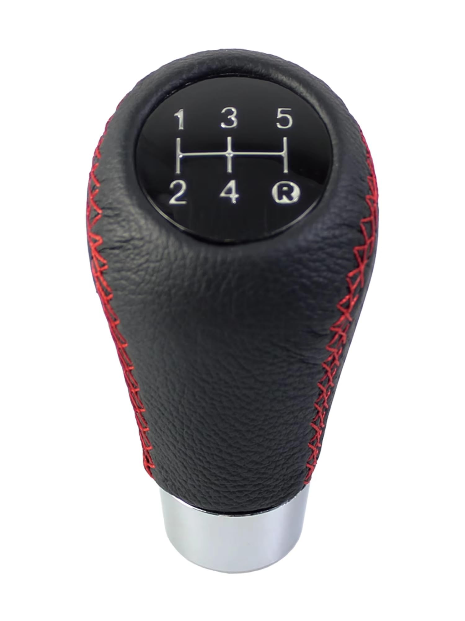 Sczmbltlnv One Color Car Gear Stick Knob Universal 5 Speed Leather Car Gear Shift Knob Stitch Lever Level Head For Manual Transmission