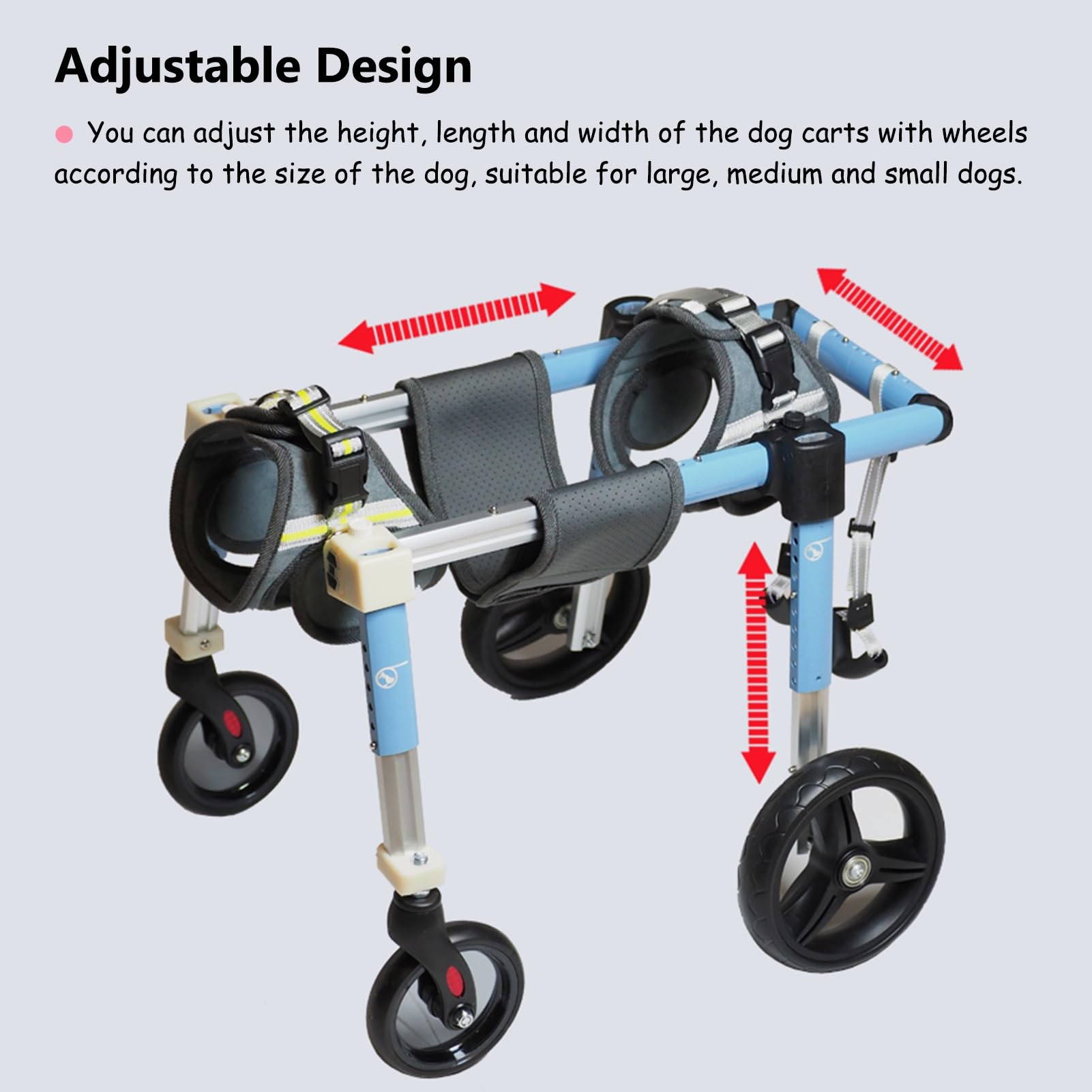 Amazon.com: EXCLURA Dog Wheelchair Big Dog Wheelchair 4 Wheel/ 2