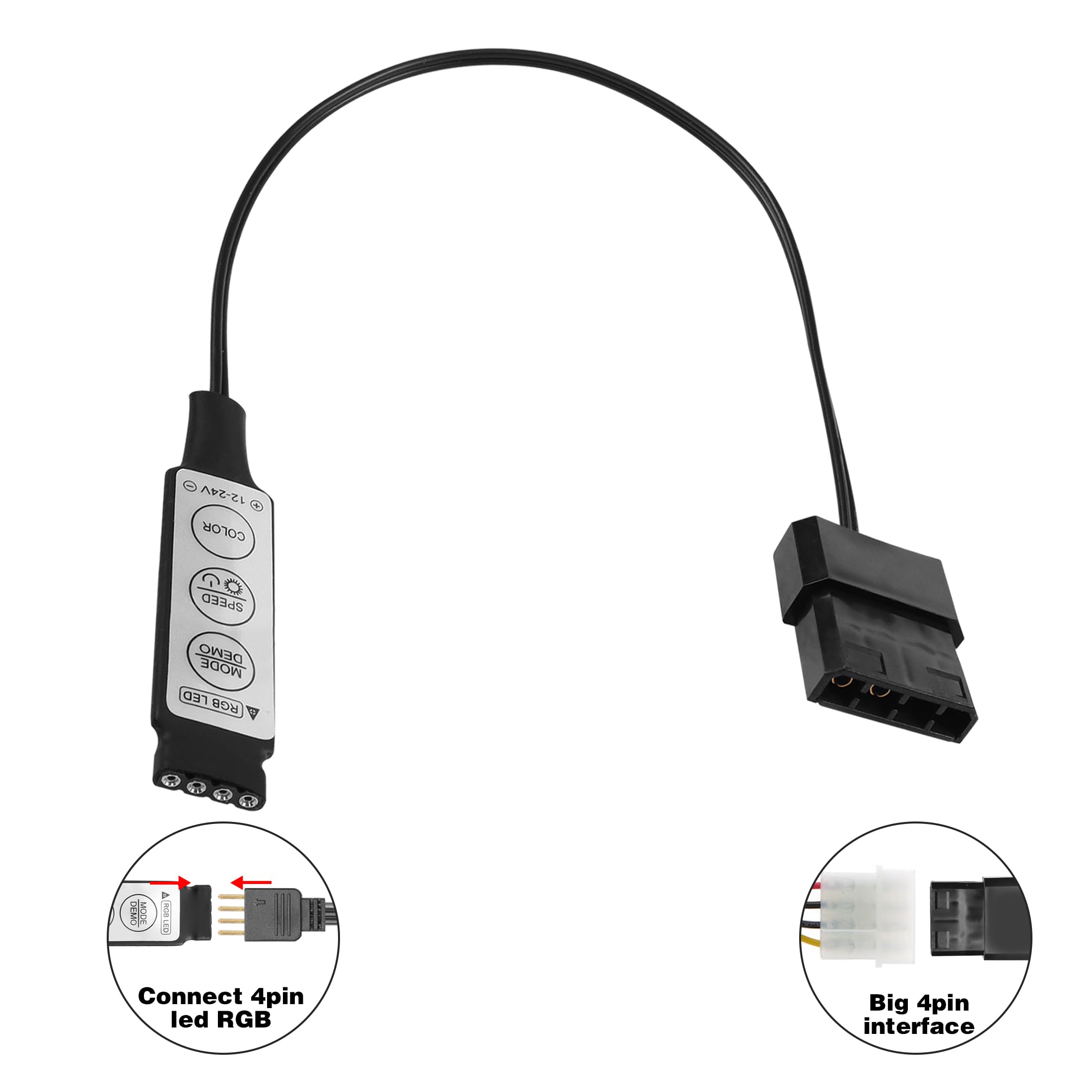 Header ARGB Controller 5V 3pin To SATA Power Supply RGB Controller 3PIN ...