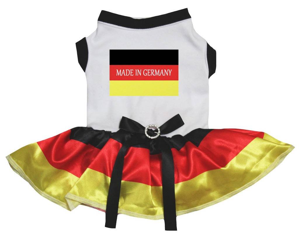 Vêtements chiot confortables haut blanc coton et tutu rouge pour éviter les salissures