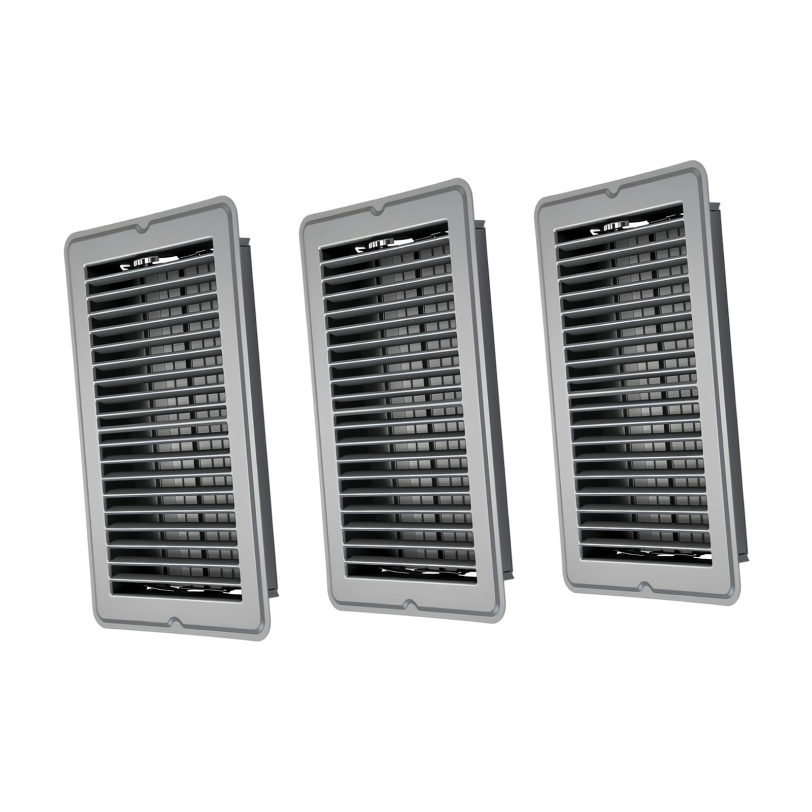 Steel Floor Register Grilles 4X10 Inches Strong Vents Metal Floor Vent Covers Heavy Duty Air Grates for HVAC Use Rustproof Register