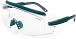 UKNOW Safety Goggles Over Glasses, Anti Fog Safety Glasse with Clear Wraparound Lens, ANSI Z87.1 Protective Eyewear
