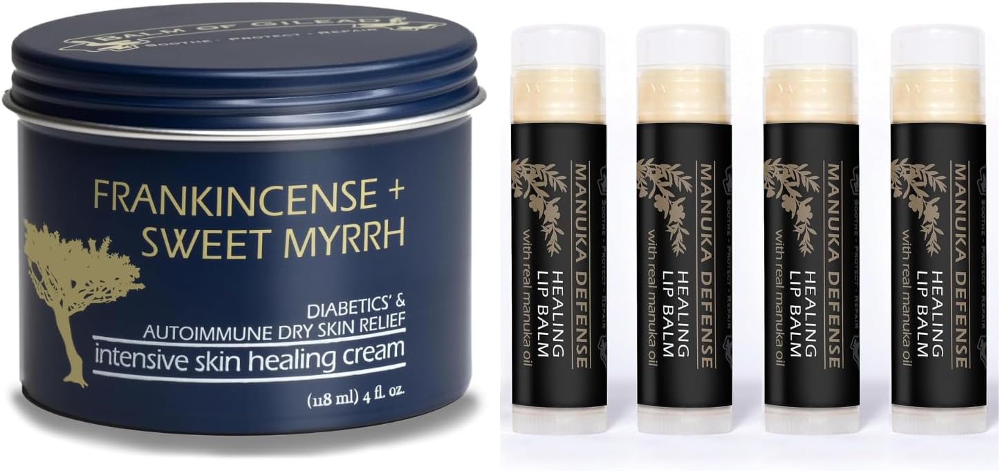 Foot Healing Cream – Manuka Defense Healing Lip Balm, Intensive Moisture Therapy, Manuka + Tea Tree - Synergistic Action, Deeply Nourishing, Relieving by Balm of Gilead
