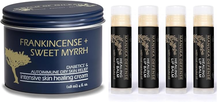 Foot Healing Cream Manuka Defense Healing Lip Balm, Intensive Moisture Therapy, Manuka + Tea Tree - Synergistic Action, Deeply Nourishing, Relieving by Balm of Gilead