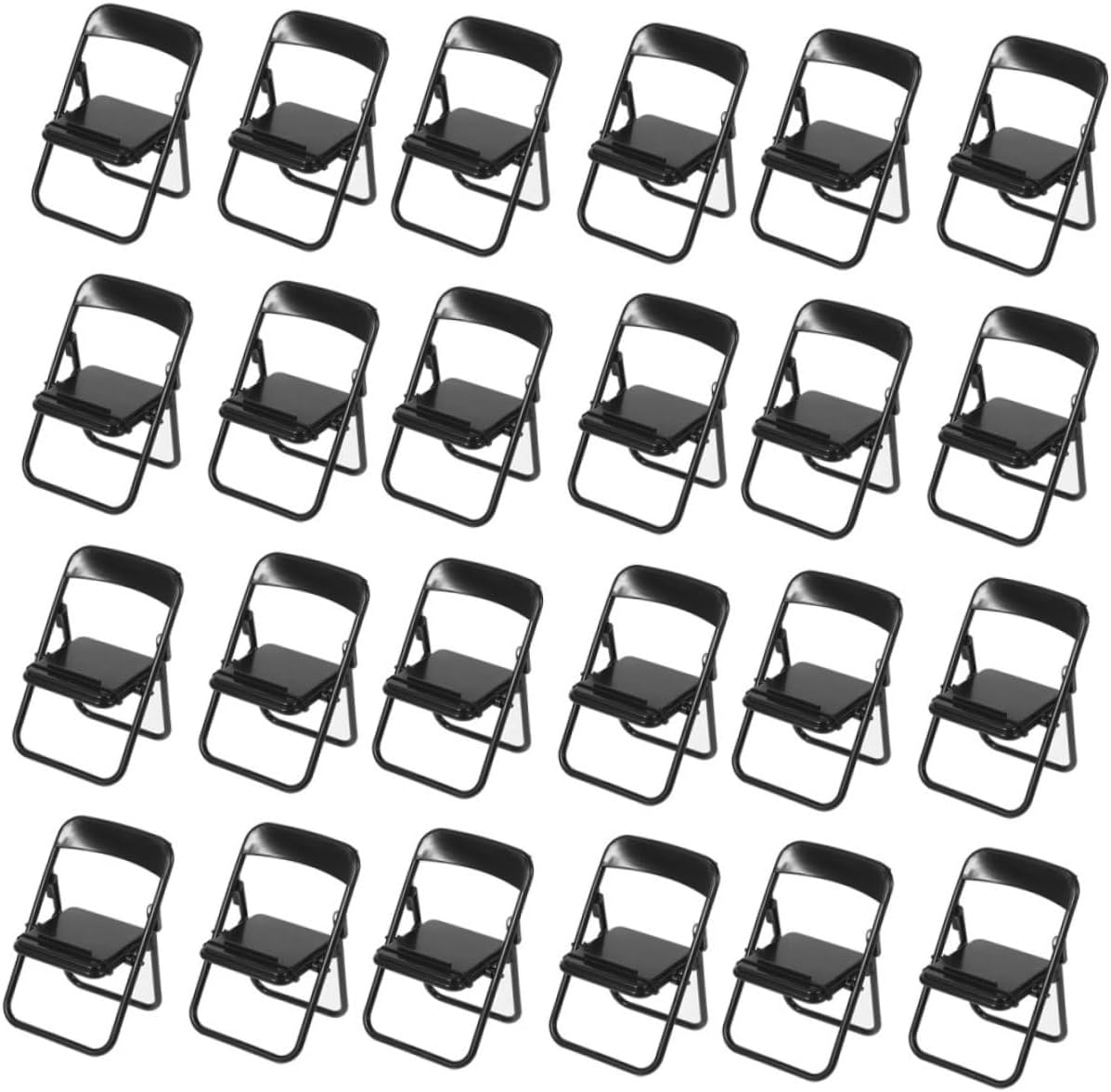 Milisten 120pcs Dollhouse Miniature Furniture Folding Chair Realistic Phone Holder Sturdy Chic Chair