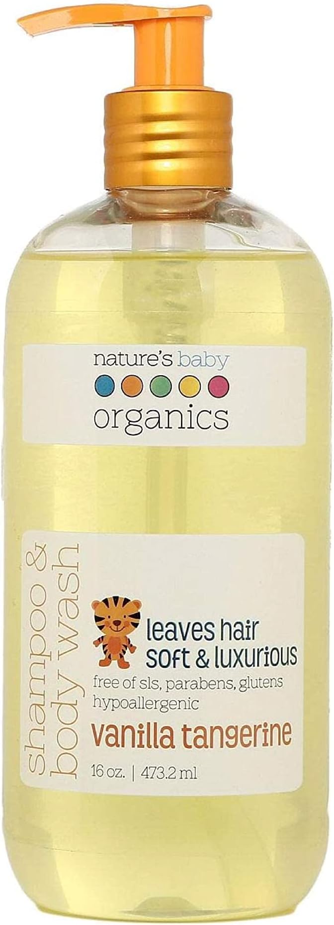 3 -in-1 Baby Shampoo, Body Wash and Face Wash, Formulated Specifically for Problem and Sensitive Skin, No Sulfate or Artificial Fragrances, Vanilla Tangerine, 16 Oz