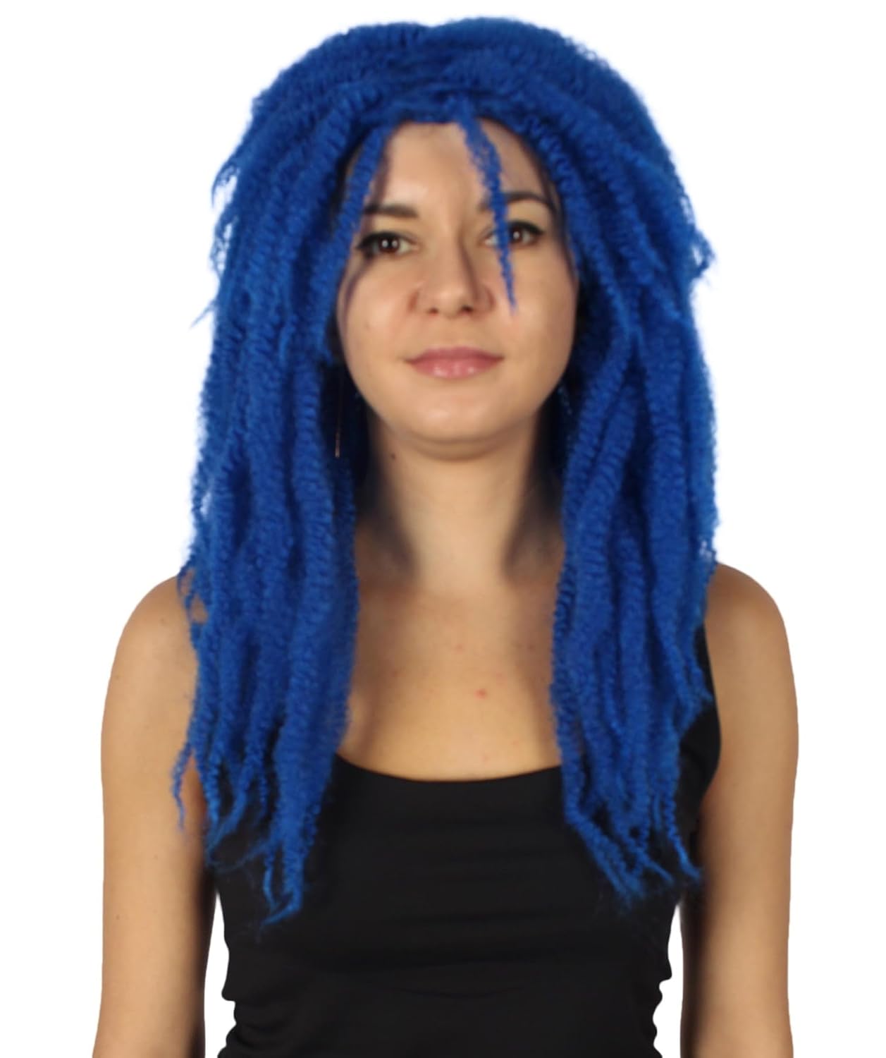 Women's Medium Dreadlock Wig | Adult Party Ready Fancy Cosplay Halloween Wigs for Women | Premium Breathable Capless Cap Design | Synthetic Fiber Costume Hair for Themed Party - Grey