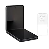 Galaxy Z Flip7 512GB Foldable AI Smartphone&comma; Factory Unlocked Android&comma; 2025 International Model&comma; Jet Black&comma; U&period;S&period; Compatible – Includes Custom Clear Case &lpar;Text Only Personalization&rpar;