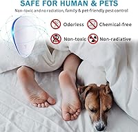 Vista 4 de Repelente ultrasónico de control de plagas, repelente ultrasónico, repelente de insectos para interiores, insectos, cucarachas, ratones, roedores