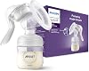 Philips Avent Manual Breast Pump - BPA Free Single Hand Breast Pump Model SCF43001, White, Transparent