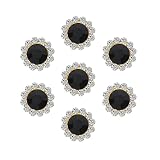 VIAILI SYMIE 12mm Sunflower Sew on Rhinestone with Holes Glass Buttons for Accessory, Furniture, Wed