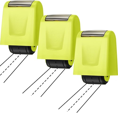 Teling 3 unidades de sello de rodillo de práctica de línea de escritura a mano, sellos de línea autoentintada, sellos para profesores, tiras de