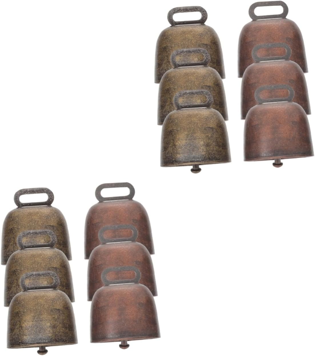 OUNONA Copper Cow Bells Wear Resistant Lost Cattle Bells for Farming Pet Accessories for Sheep Goat and Cattle