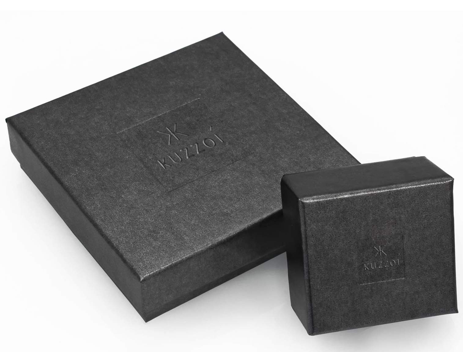 Kuzzoi Exklusive Herren Halskette oxidiert geschw�rzt mit Kreuz Anh�nger (30 mm) im Basic Style, Massive Kette f�r Mann und Freund mit religi�sem Kreuz aus 925 Sterling Silber, L�nge 60 cm (Black)
