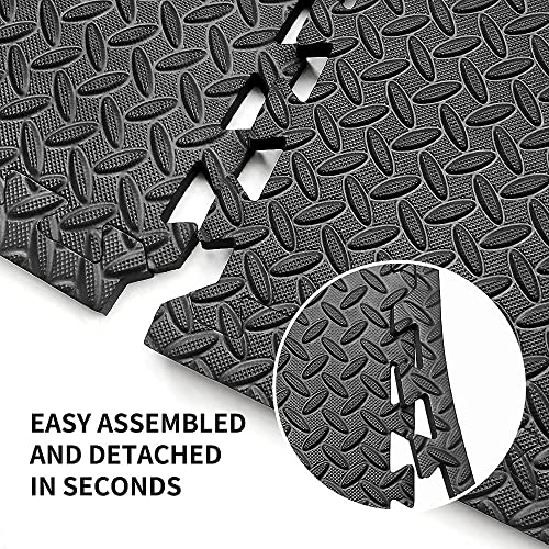 PROIRON Gym Floor Mats 1cm/2cm Thick, Foam Exercise Mats, Heavy Duty Interlocking Floor Tiles, Gym Flooring Puzzle EVA Rubber Mats for Garage, Home Workout, Fitness Equipment, Swimming Pool,Kids Play - Image 4