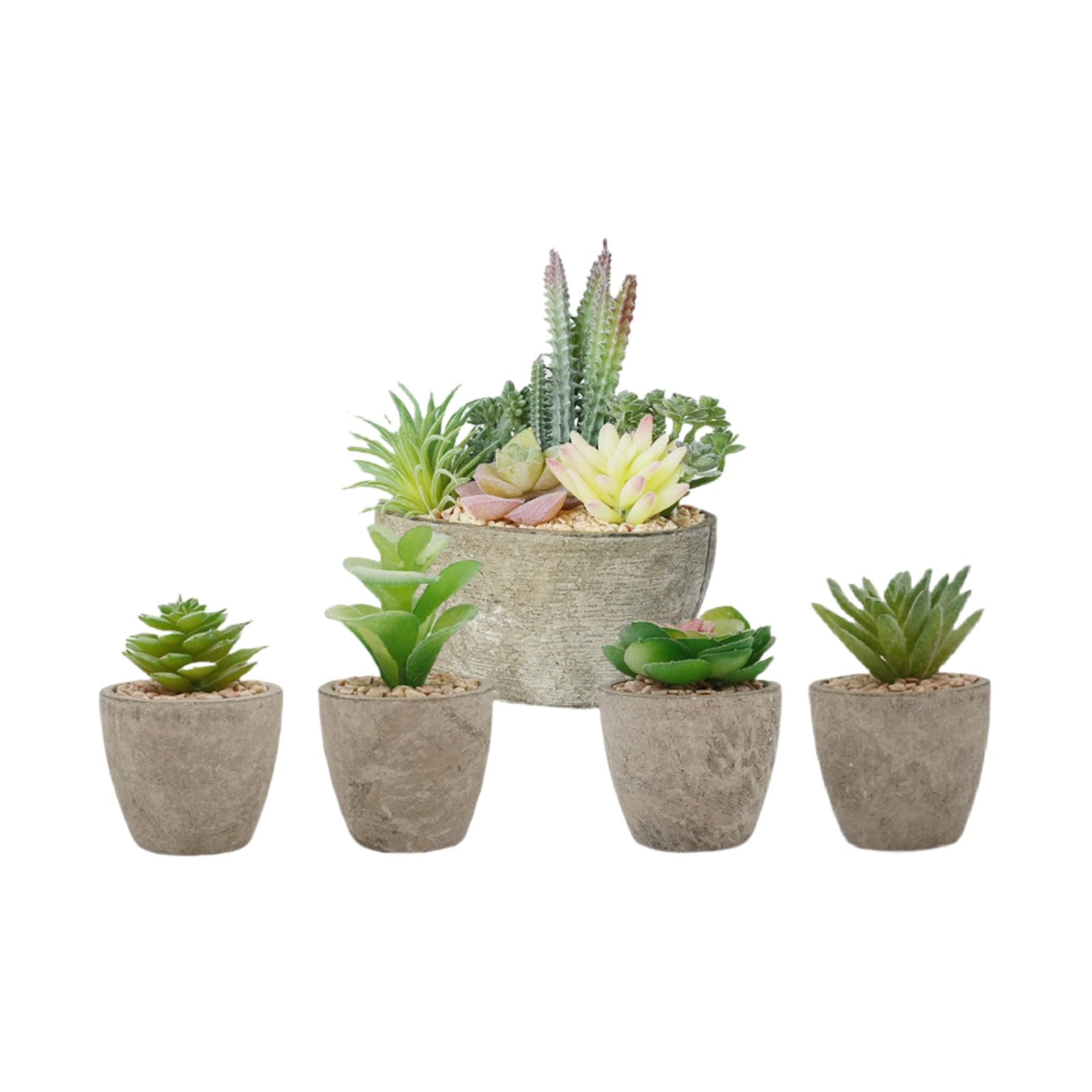 Fausse plante 5 pots de plantes succulentes artificielles déco maison et salon