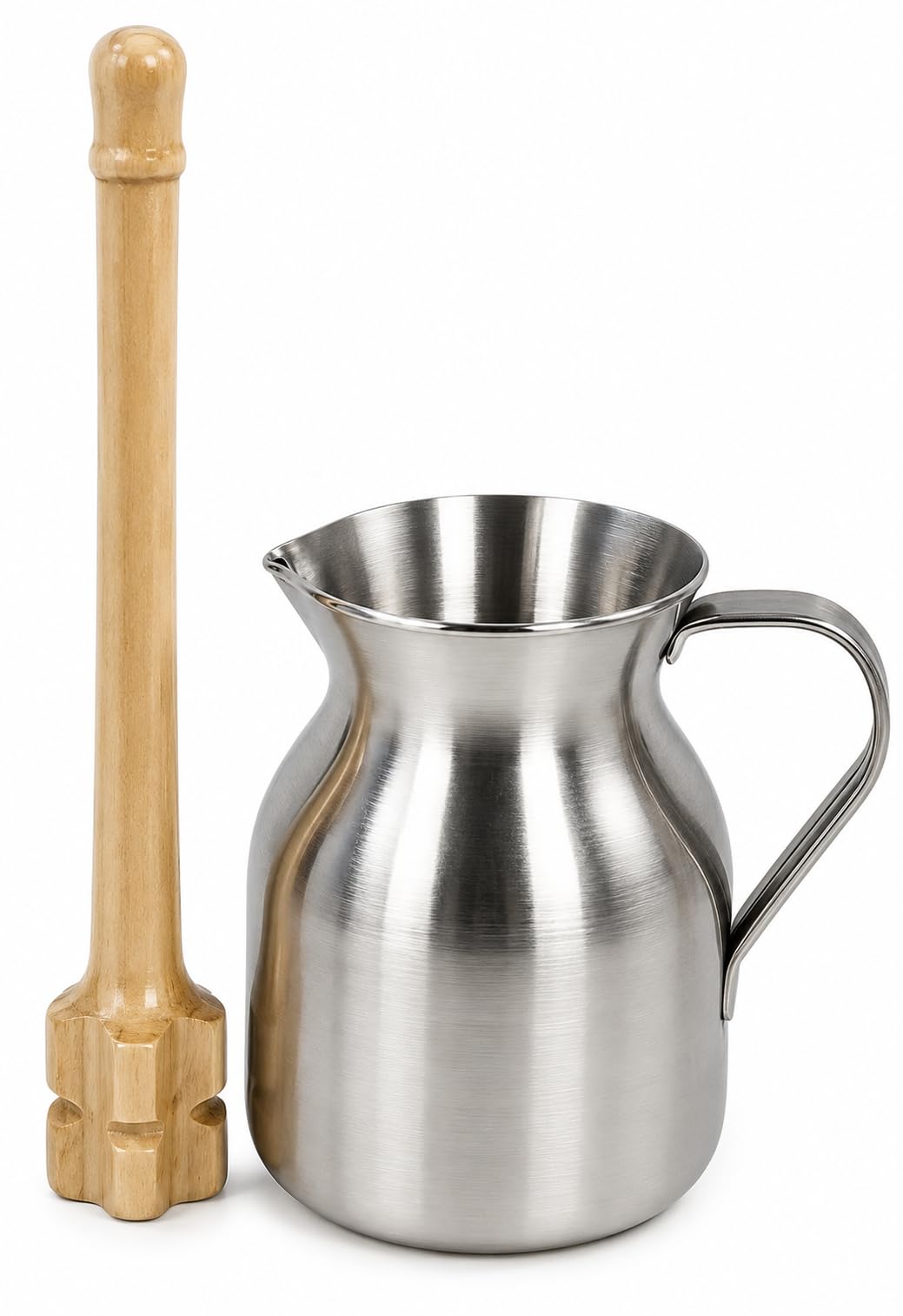 CHOCOLATERA - 1.5 litros - CHOCOLATERA DE Aluminio Y Molinillo DE Madera - Producto Hecho EN Colombia