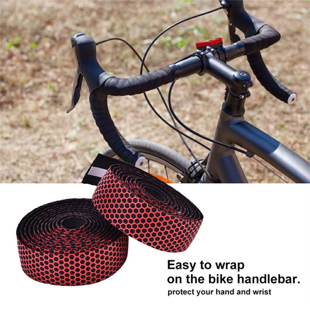 Guangcailun Schweißabsorbierender und atmungsaktiver Gürtel – strapazierfähiger PU Stoff, Rutschfester Mountainbike Gürtel, Straßenlenkergürtel, 