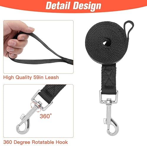 Miniatura 5 de PAWCHIE Juego de arnés y correa para cachorros, arnés de malla suave para perro, arnés reflectante y ajustable para perros pequeños a medianos,