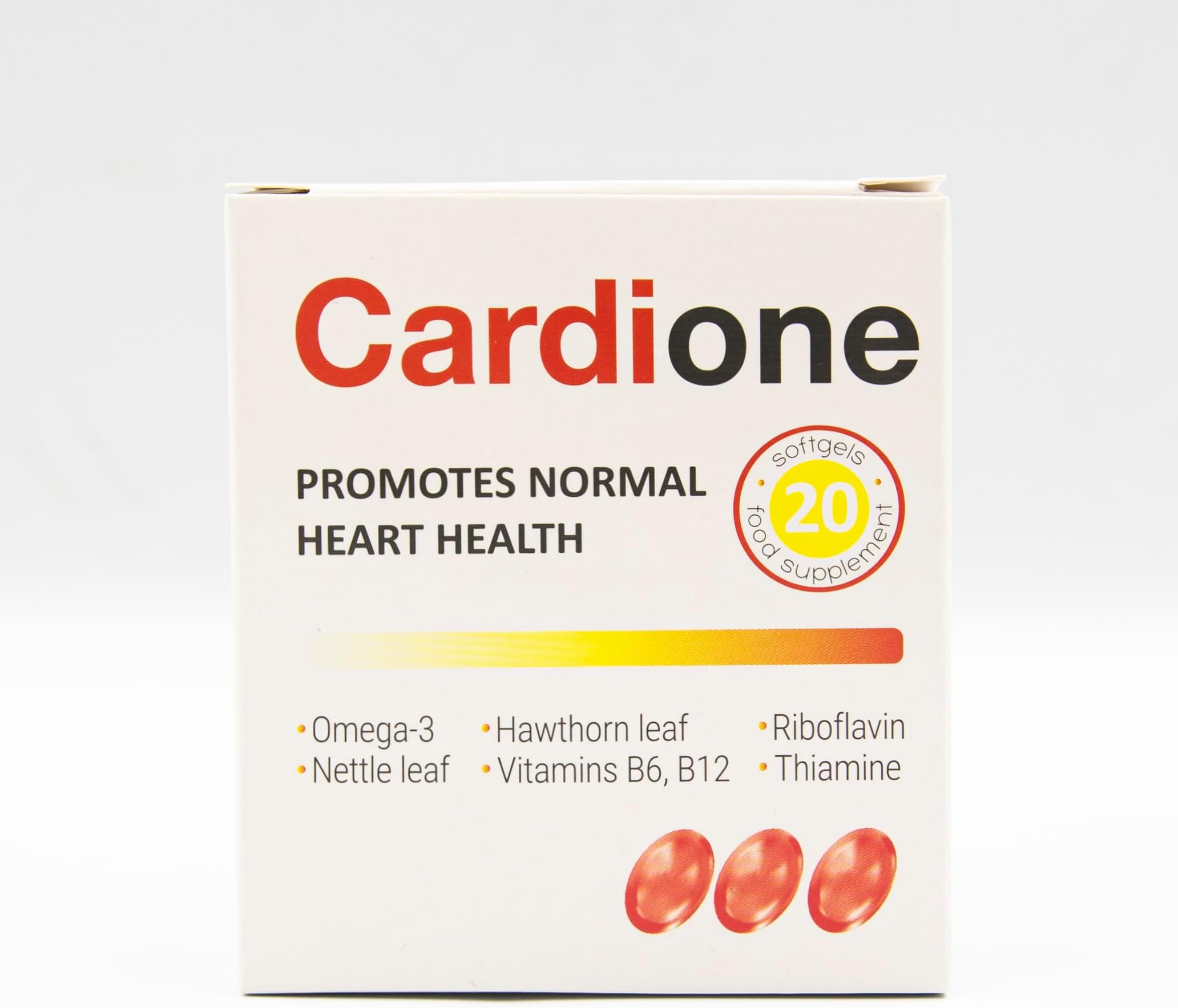 IDEALICA Cardione Capsules Dietary Supplement with Vitamins, Minerals and Plant Extracts | Nettle | Omega3. 20 Capsules