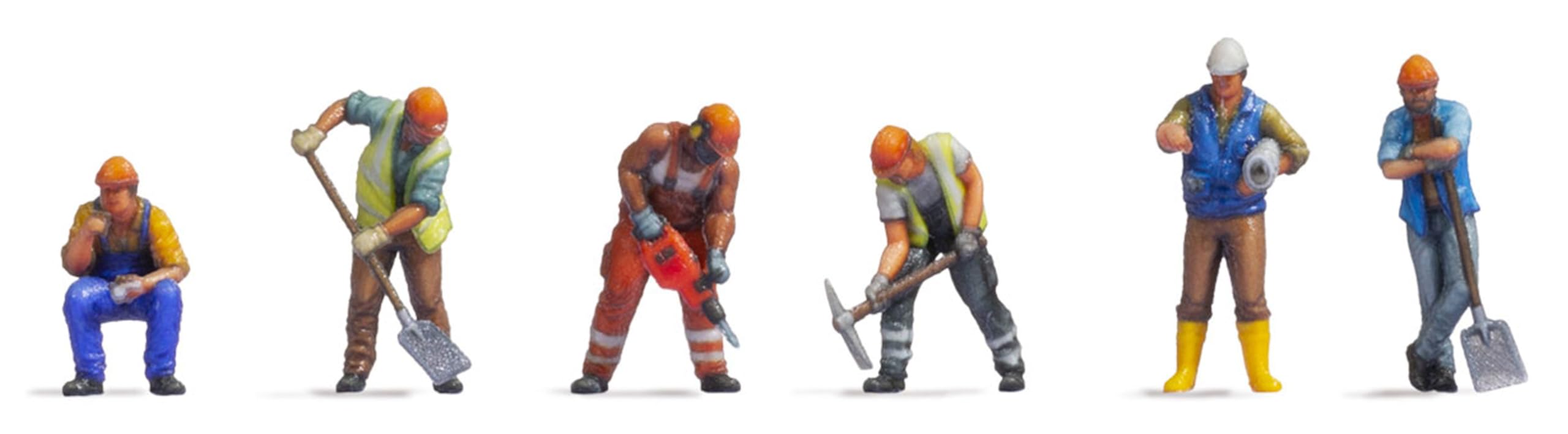 Amazon | ロクハン Zゲージ 1/220スケール 極小フィギュア 建設作業員