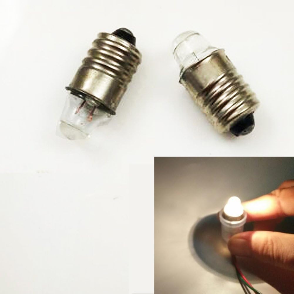 20x E10 2.2V / 0.25A 0.55W 4300K WarmWhite MES Bulb E10x22 Miniature Screw Flishlights Torch Lamp