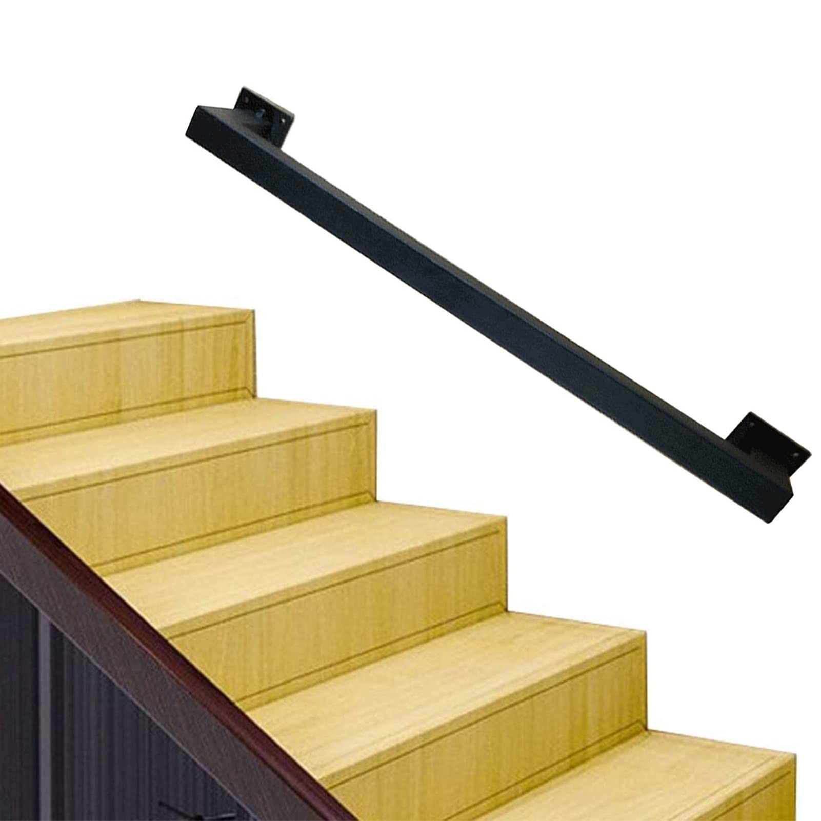Main courante pour escalier intérieur en kit complet de rampe en métal
