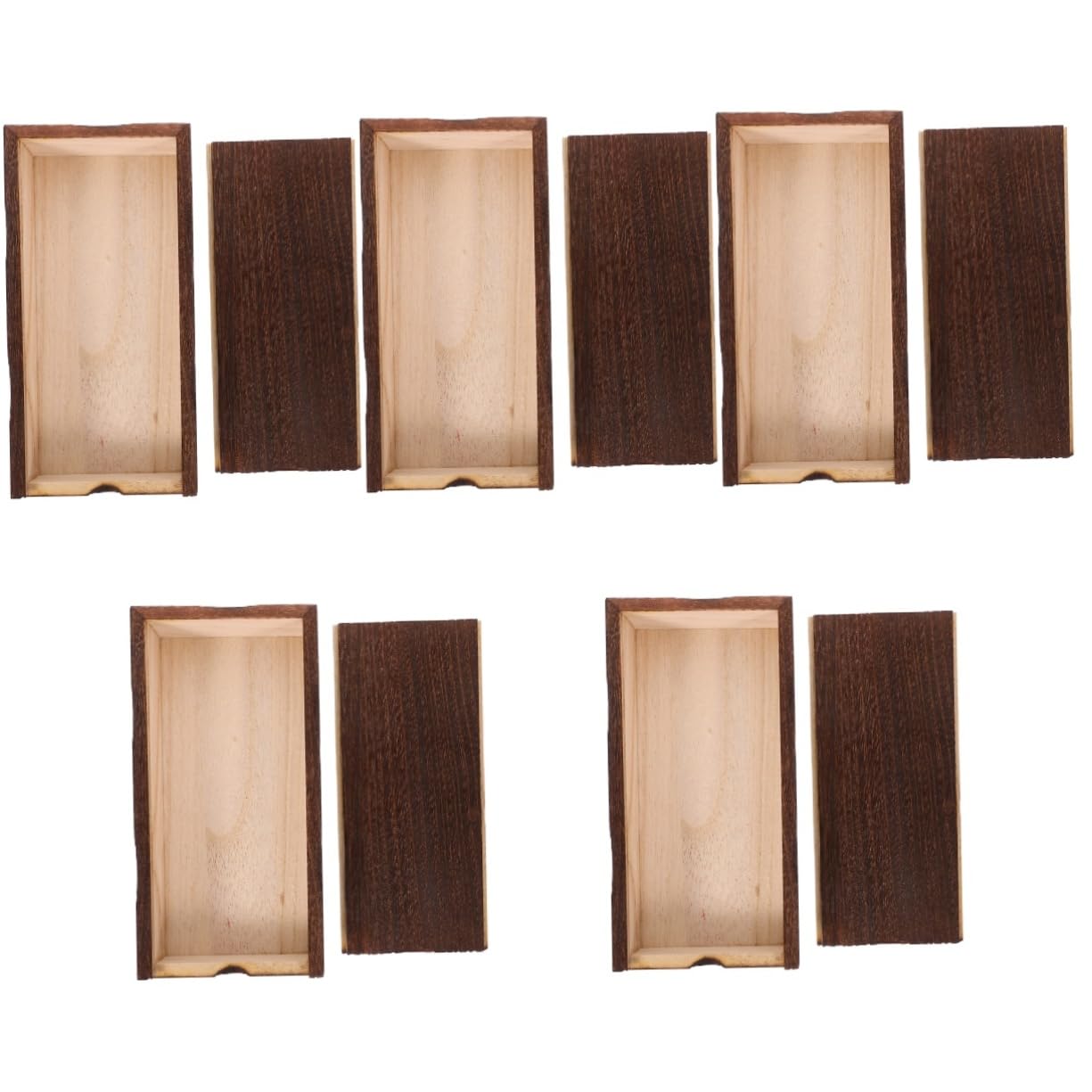 MAGICLULU Scatola Da 5 Pezzi vintage in legno scatole di immagazzinaggio decorative nuziale scatola scatole di cioccolatini per feste scatole di cioccolato