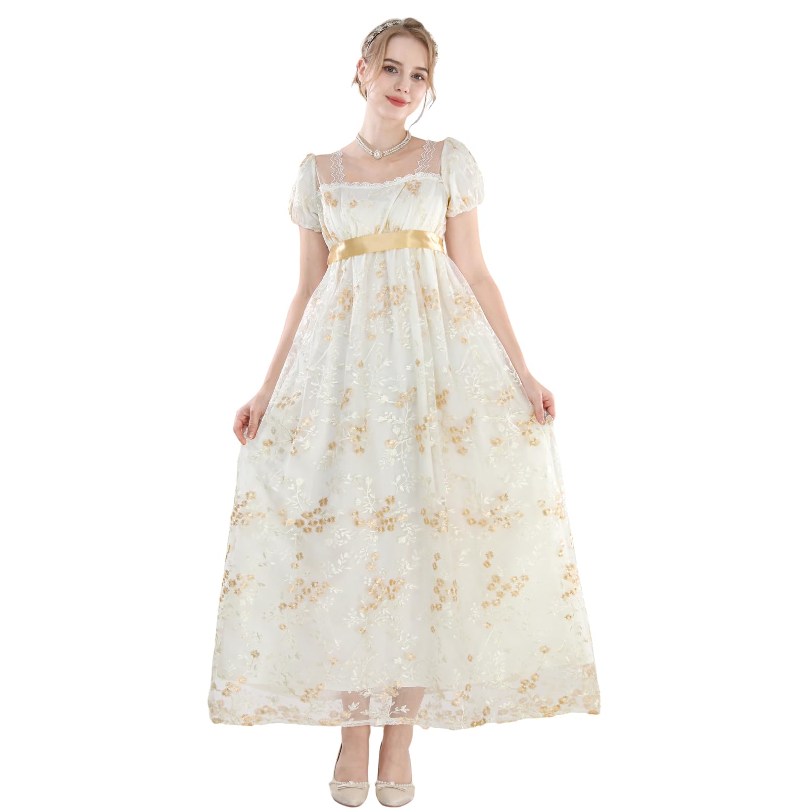 Regency Dress Jane Austen Dresses Floral Dress Victorian Tea Party Gown