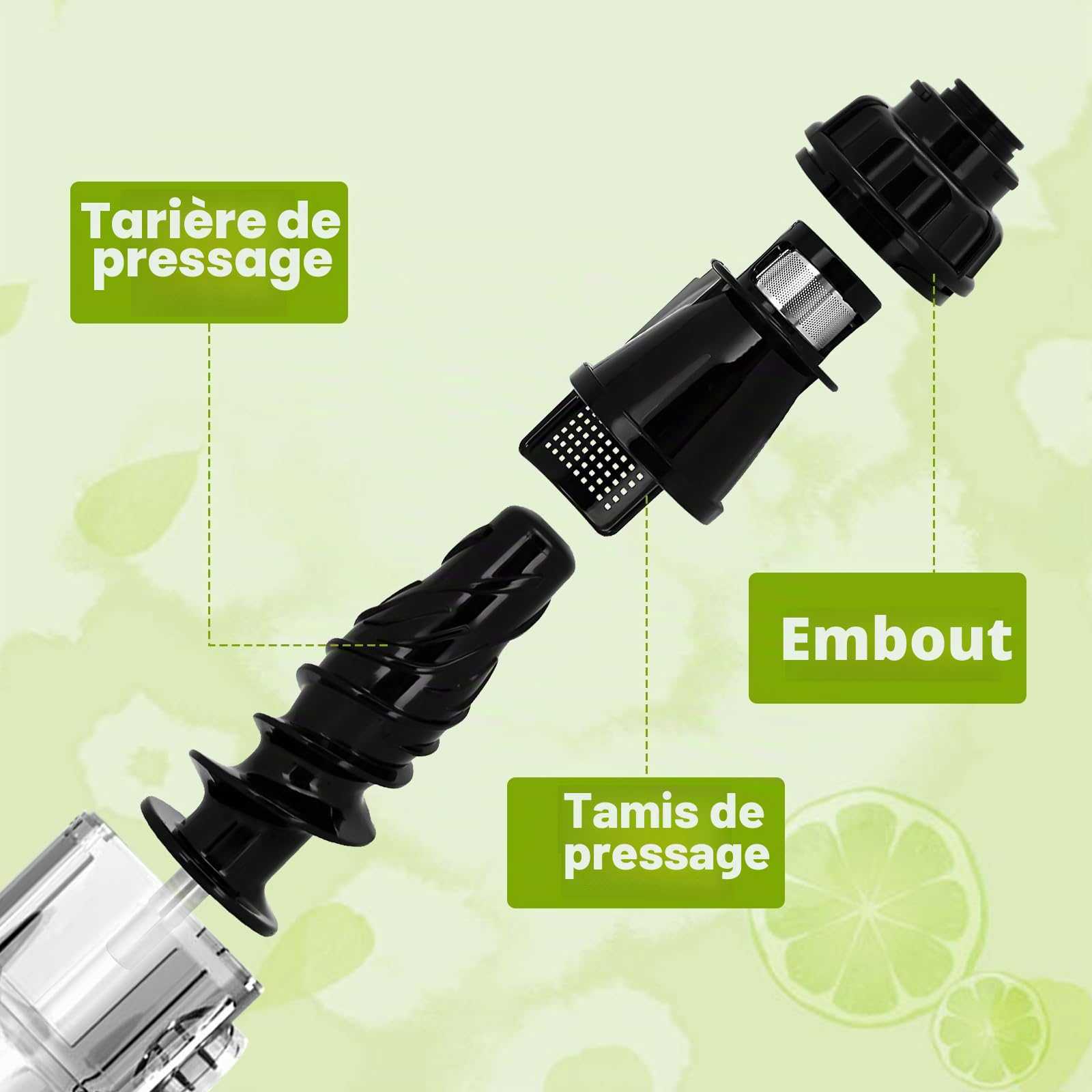 Lot de 3 pièces de rechange pour centrifugeuse Omegae, 8006 et tamis et capuchon d'extrémité pour modèles NC900HDC, NC900HDS, NC800HDS, NC800HDR