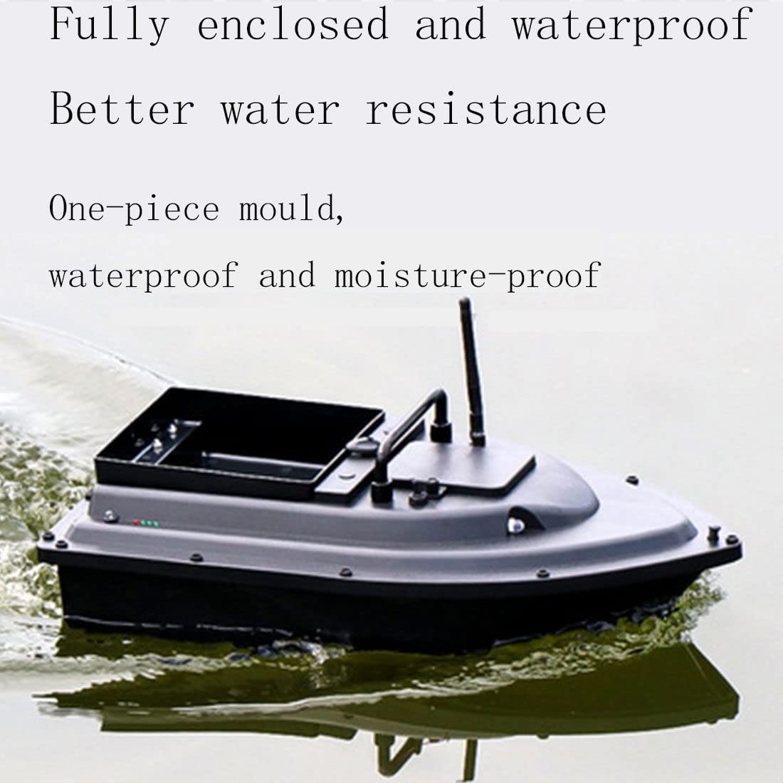 Barco de cebo con control remoto con alcance de 500 m, retorno automático y resistencia a las olas del viento para una pesca eficiente