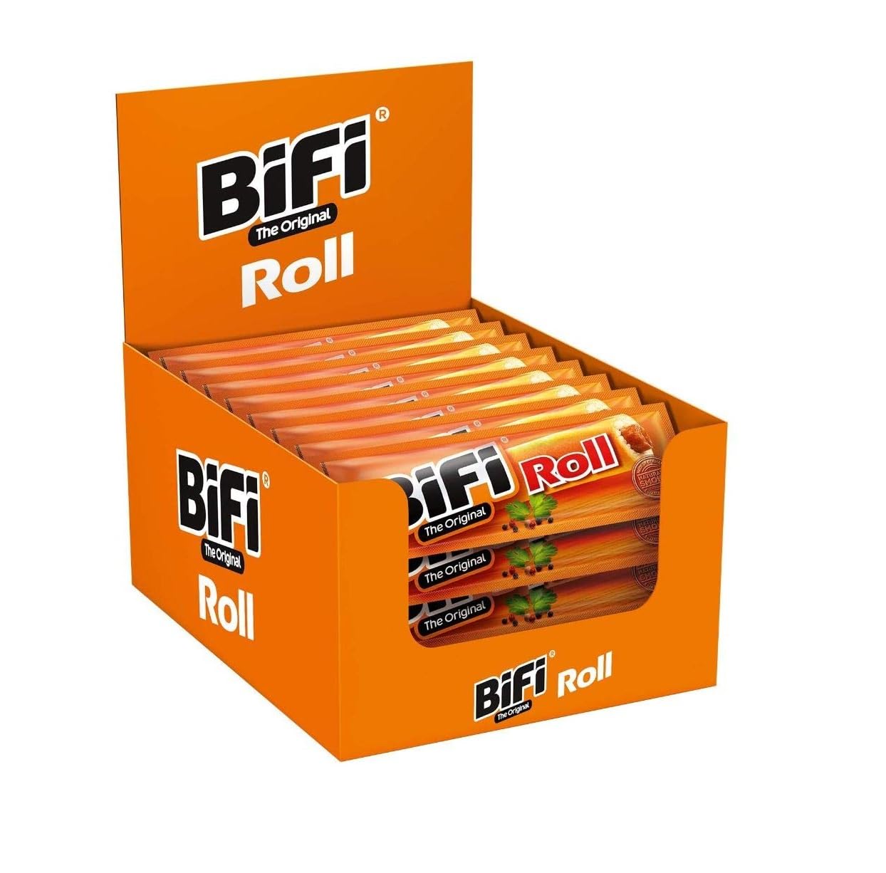BiFi Roll | 12er Pack (12 x 45 g) | Snack im Teigmantel | Herzhafter, original Salami Fleischsnack | Snack im Teigmantel