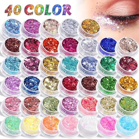 AROIC 40 Colors Body Glitter Gel Cover