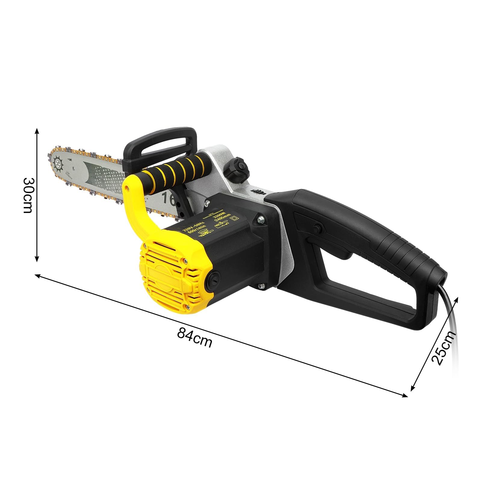 Mini piła łańcuchowa akumulatorowa 2200 W, piły łańcuchowe z prędkością łańcucha 13 m/s, piła akumulatorowa z automatycznym smarowaniem, do ścinania drzew, przycinania drewna, prez