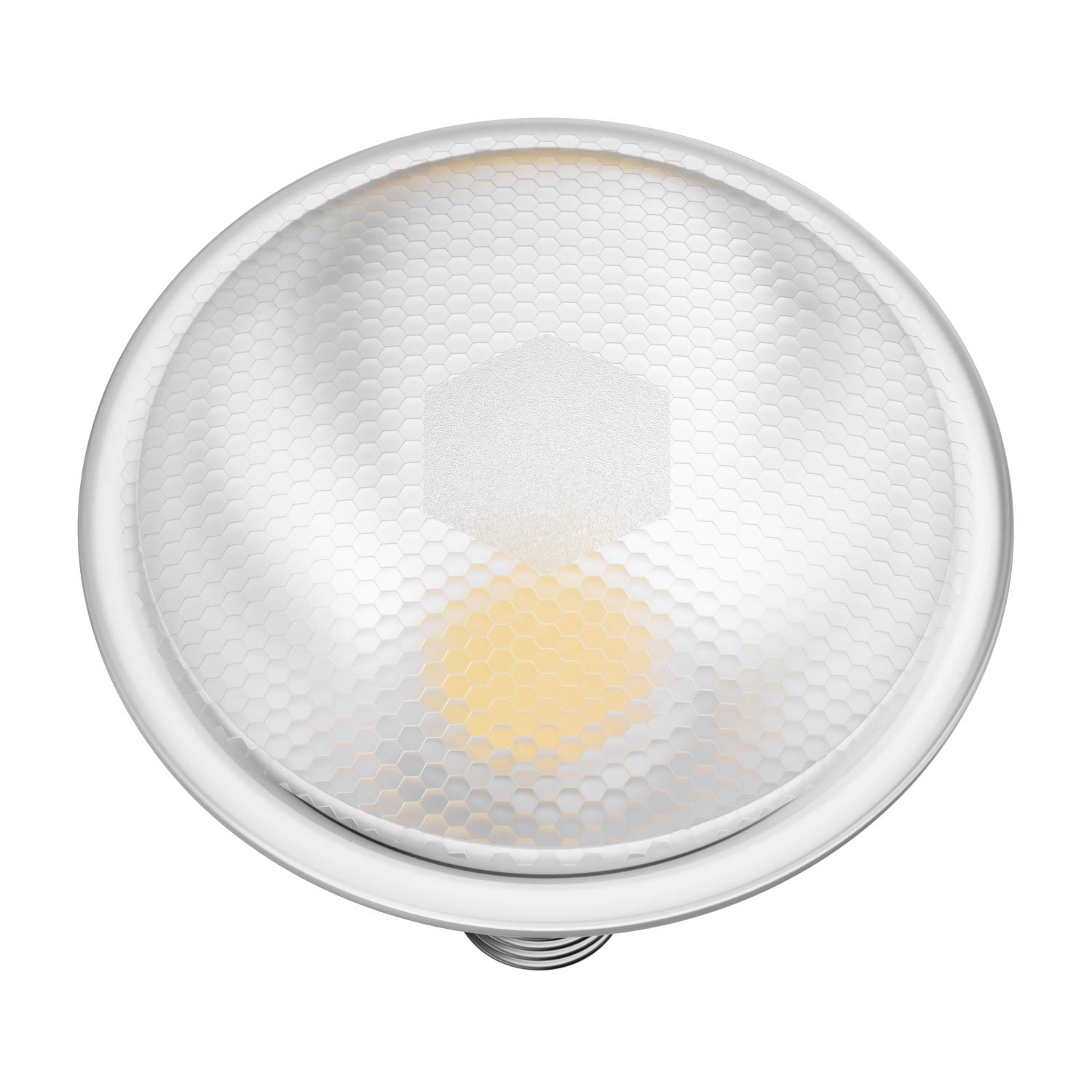 ledscom.de 4 Pieces E27 LED Bulb, PAR30 Short Neck, Warm White (2700 K), 12.9 W, 994lm, 42°, Reflector Mirror (Silver) - Image 2
