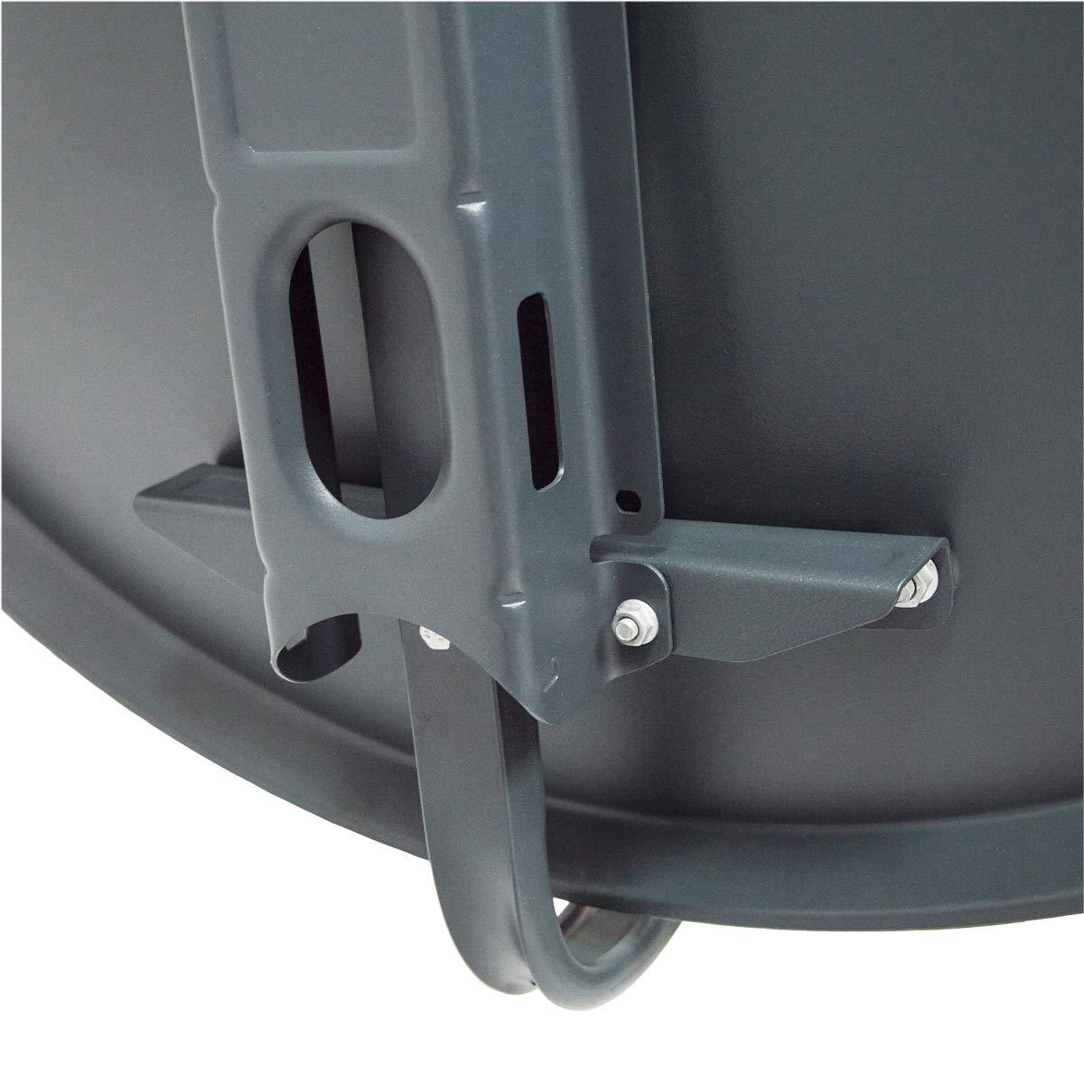 PremiumX Satelliten-Komplettanlage 100cm Satellitenschüssel Aluminium Anthrazit Quad LNB 8X F-Stecker, 1 SAT bis 4 Receiver