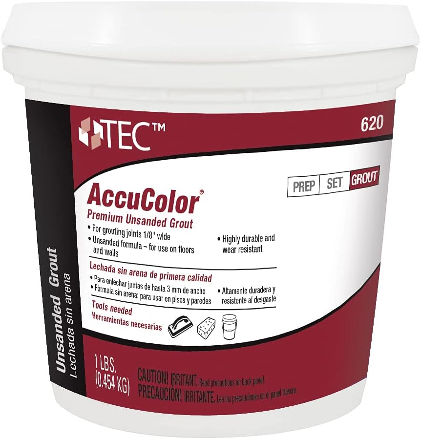 TEC AccuColor Premium Unsanded Tile Grout High Traffic, Enhanced