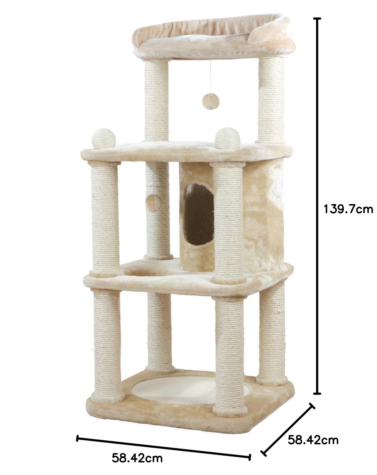 Trixie 47041 Kratzbaum Belinda, 140 cm, beige/natur : Amazon.de: Haustier