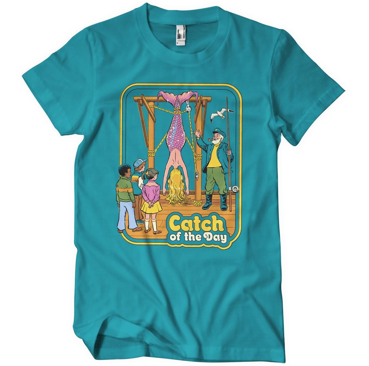 Steven Rhodes Men's Tropicalblue Officially Licensed Catch Of The Day T-Shirt (Tropicalblue), Medium